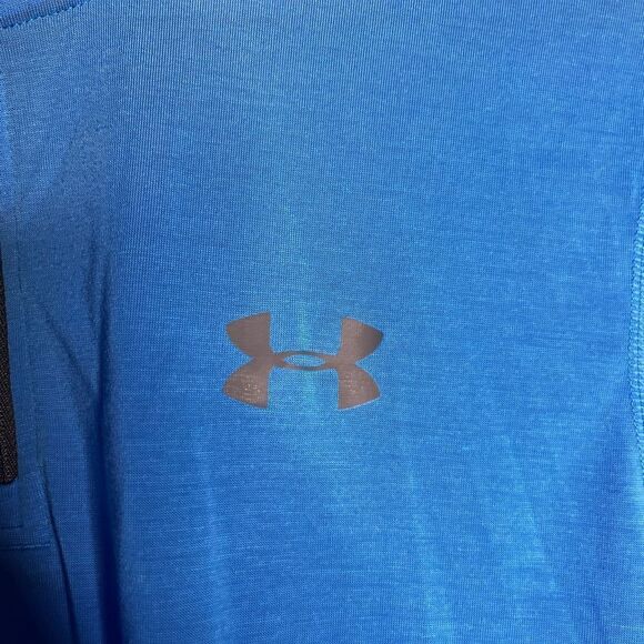 Under armour heat gear 1/4 zip jacket men’s size small blue - Picture 3 of 8